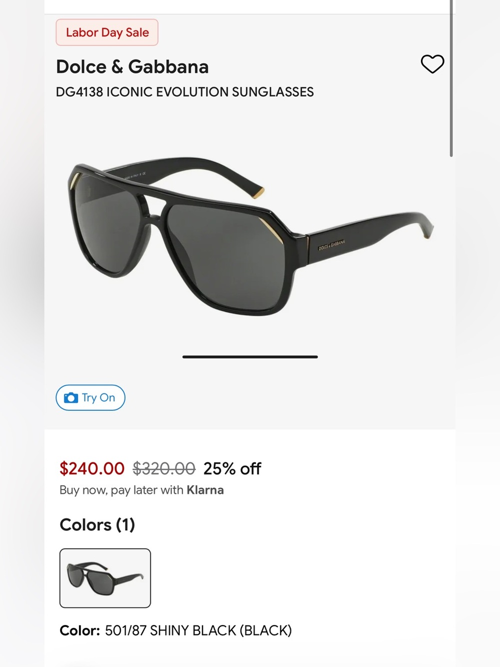 Dolce & Gabanna Iconic Evolution Sunglasses